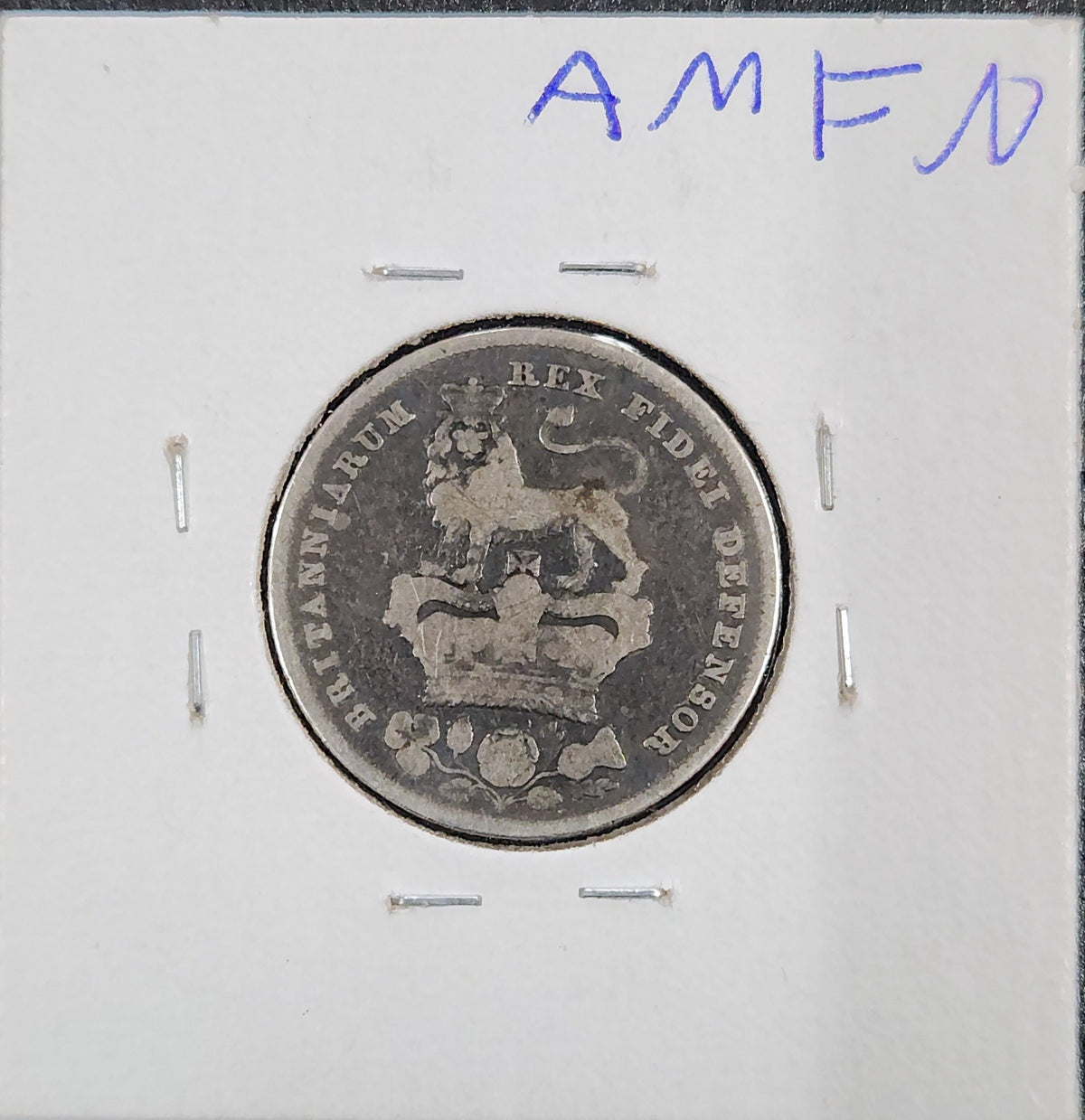 1826 6 Pence George IV KM#698 AMFN — Reverse