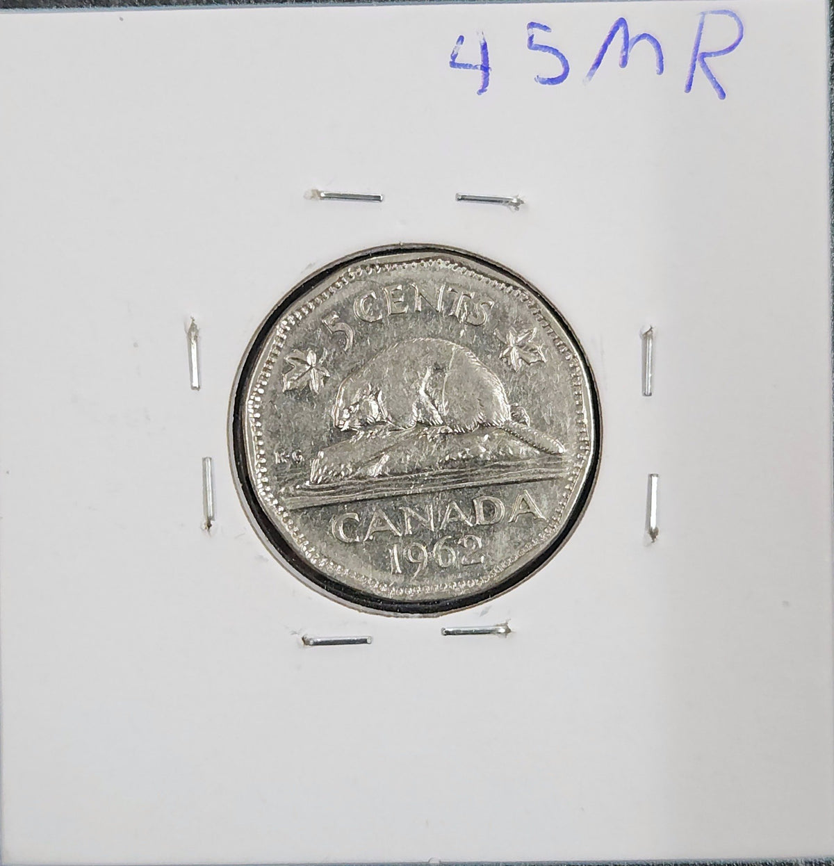 1962 Canada 5 Cent 45MR — Reverse