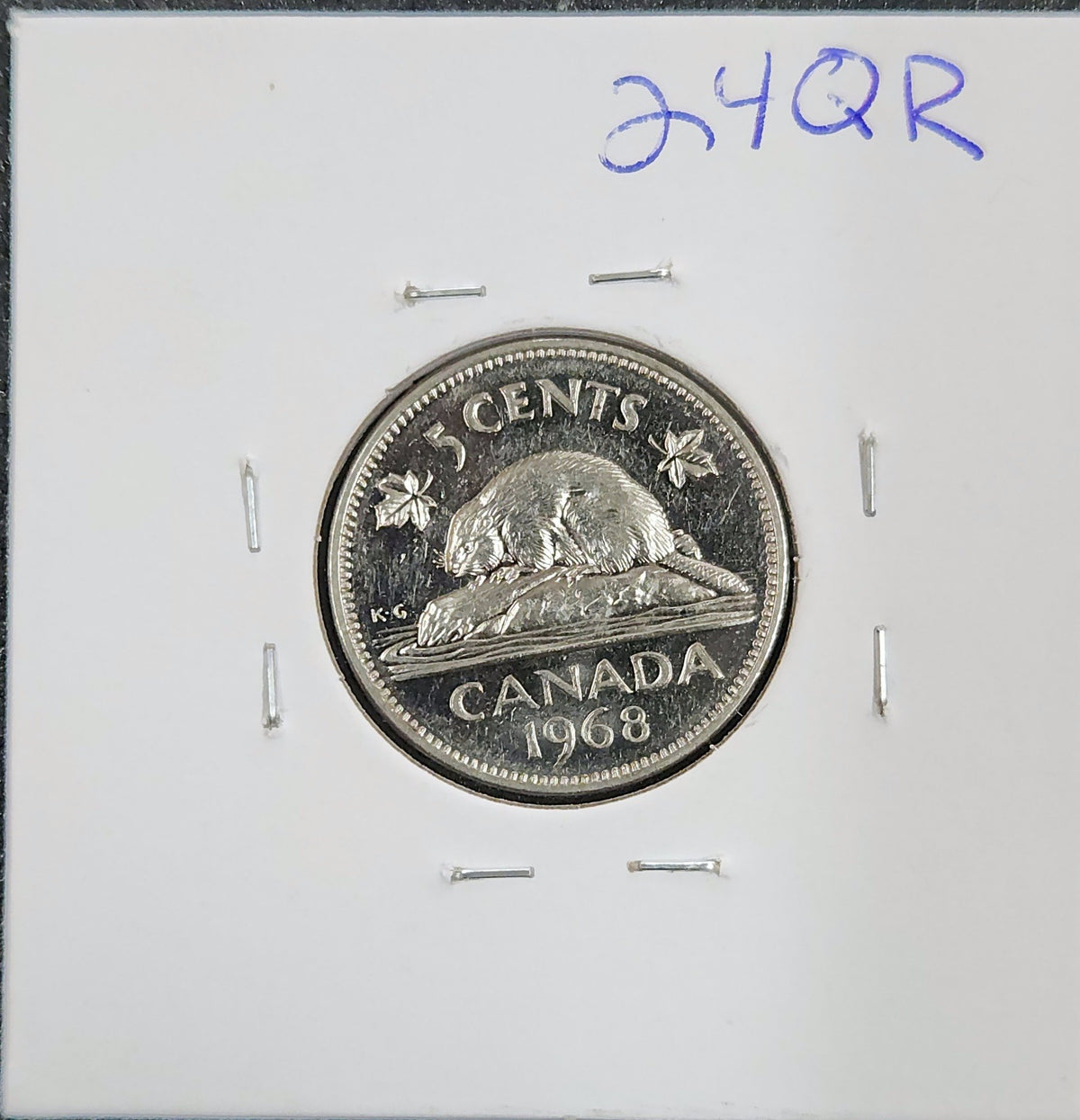 1968 Canada 5 Cent KM#60.1 24QR — Reverse