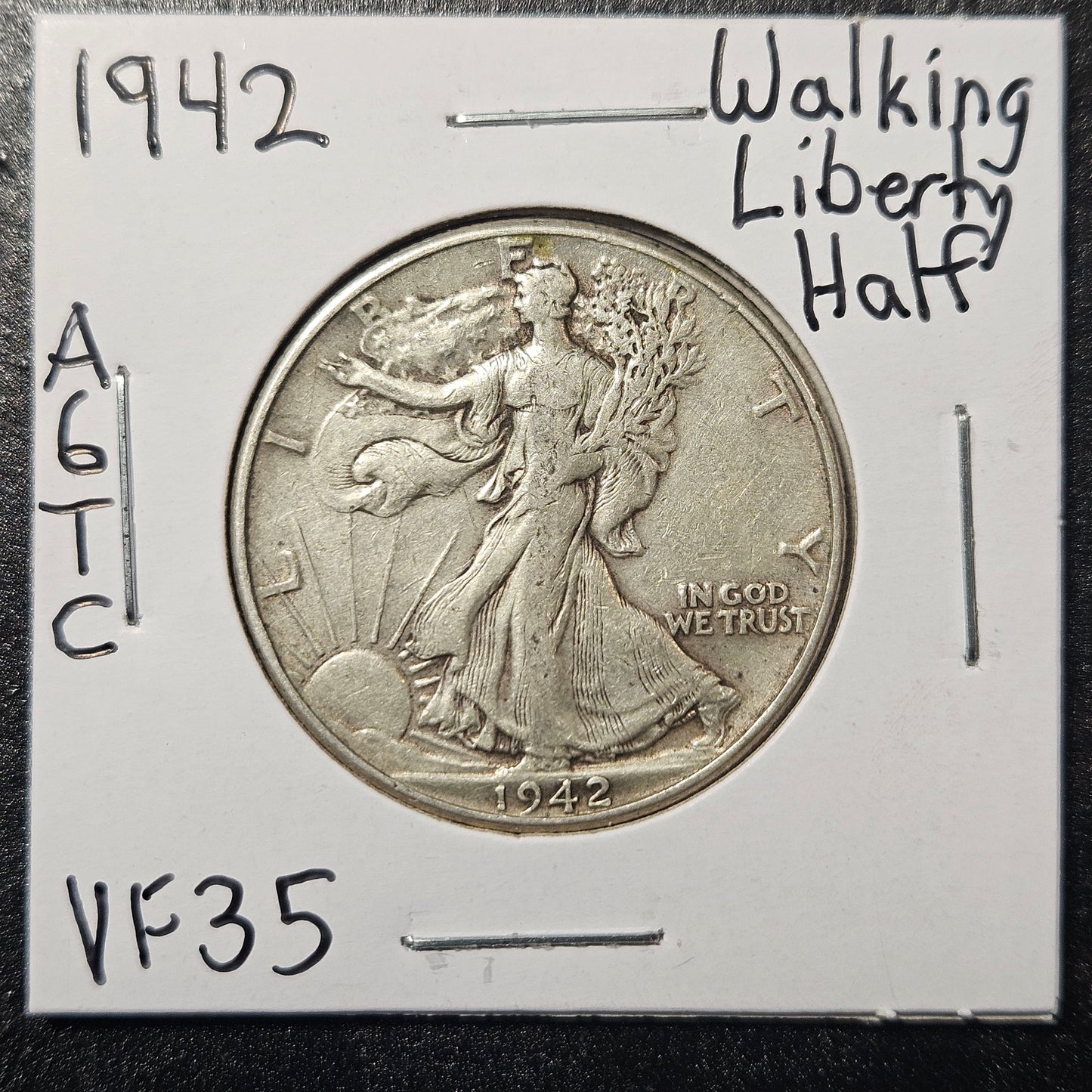 1942 Walking Liberty Half Dollar Very Fine A6TC