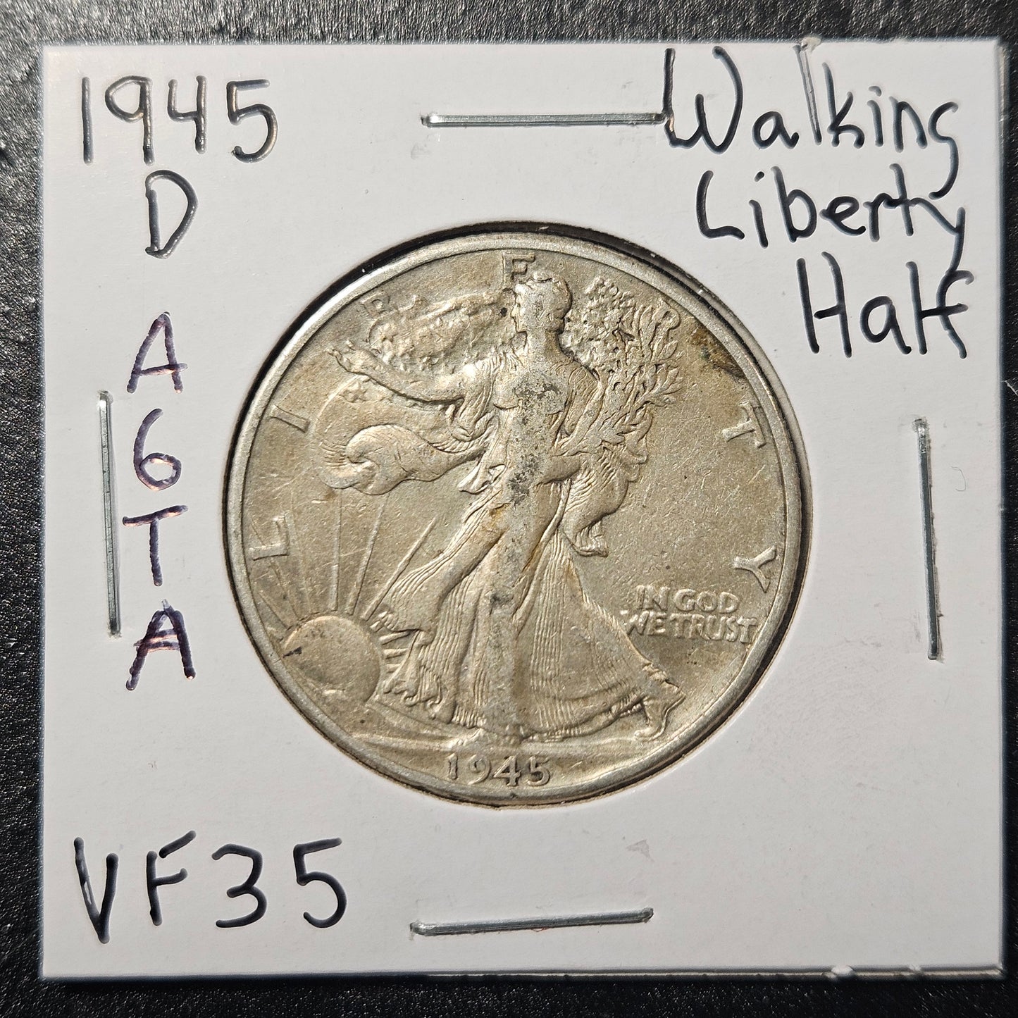 1945-D Walking Liberty Half Dollar Very Fine A6TA