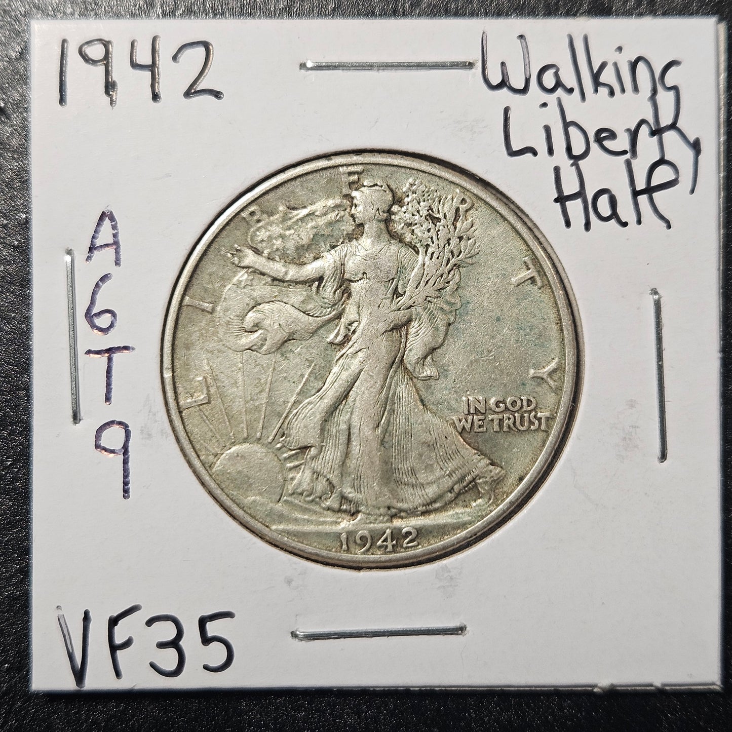 1942 Walking Liberty Half Dollar Very Fine A6T9