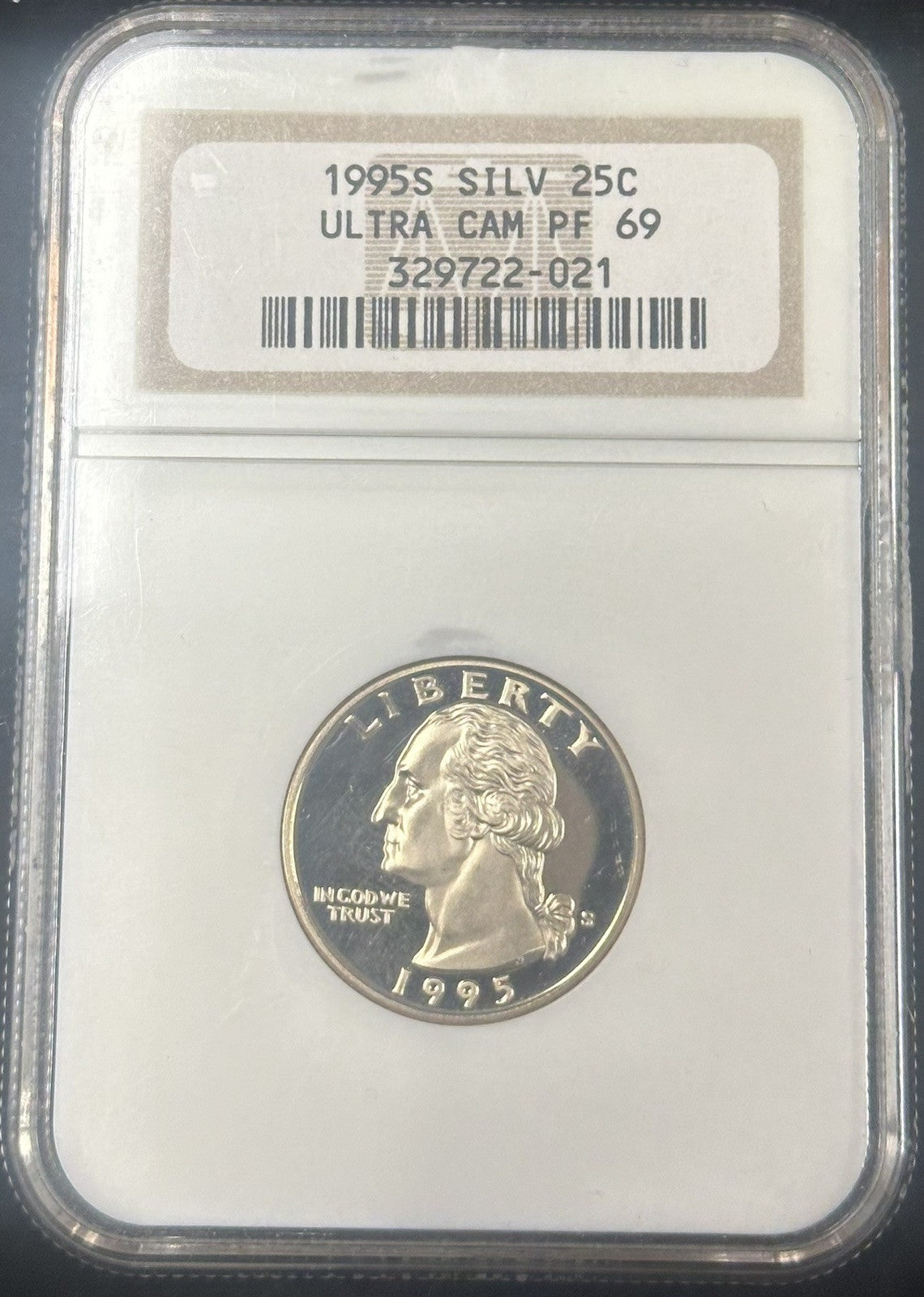1995 S Silver Washington Quarter NGC PF69 Ultra Cameo - 40283