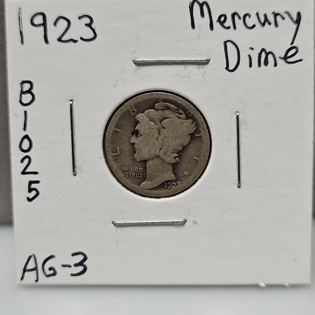 1923 Mercury Dime Almost Good B1025