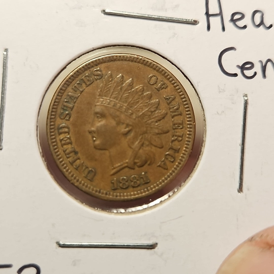 1881 Indian Head Cent Almost Uncirculated B1064