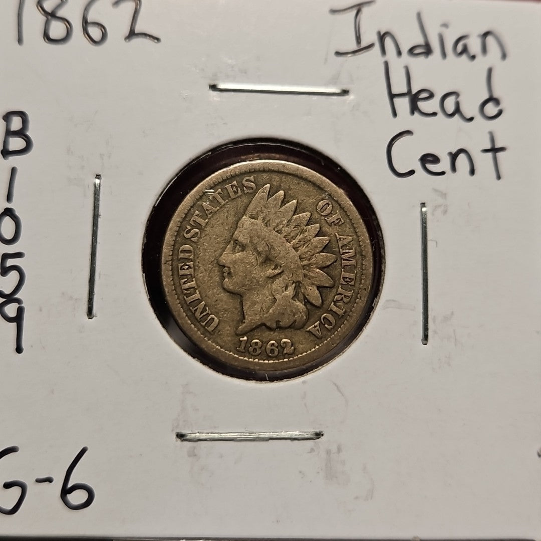 1862 Indian Head Cent Good Plus B1059