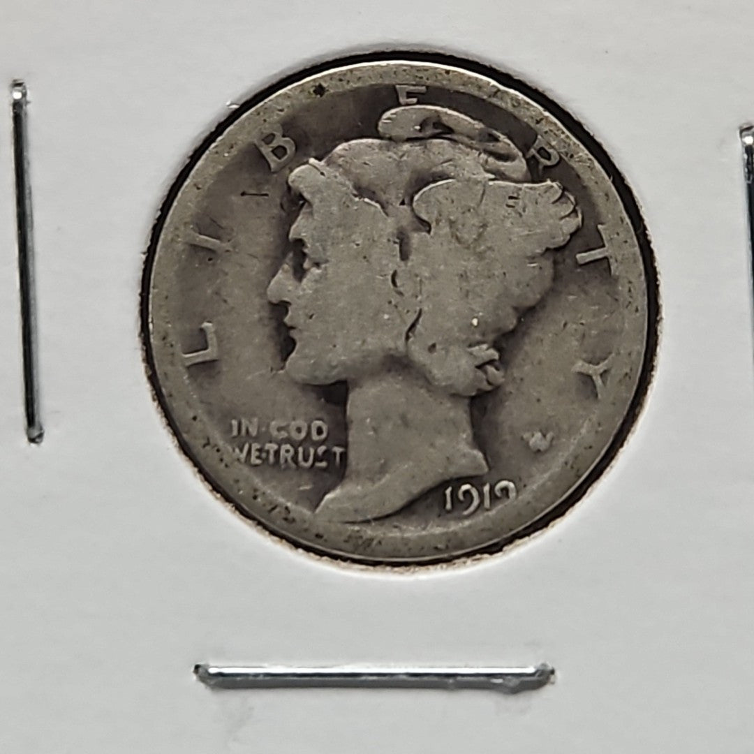 1919 Mercury Dime Almost Good B1019