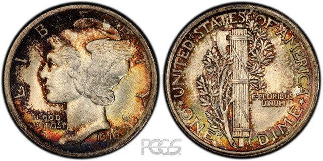 1916 10C Mercury Dime B1001