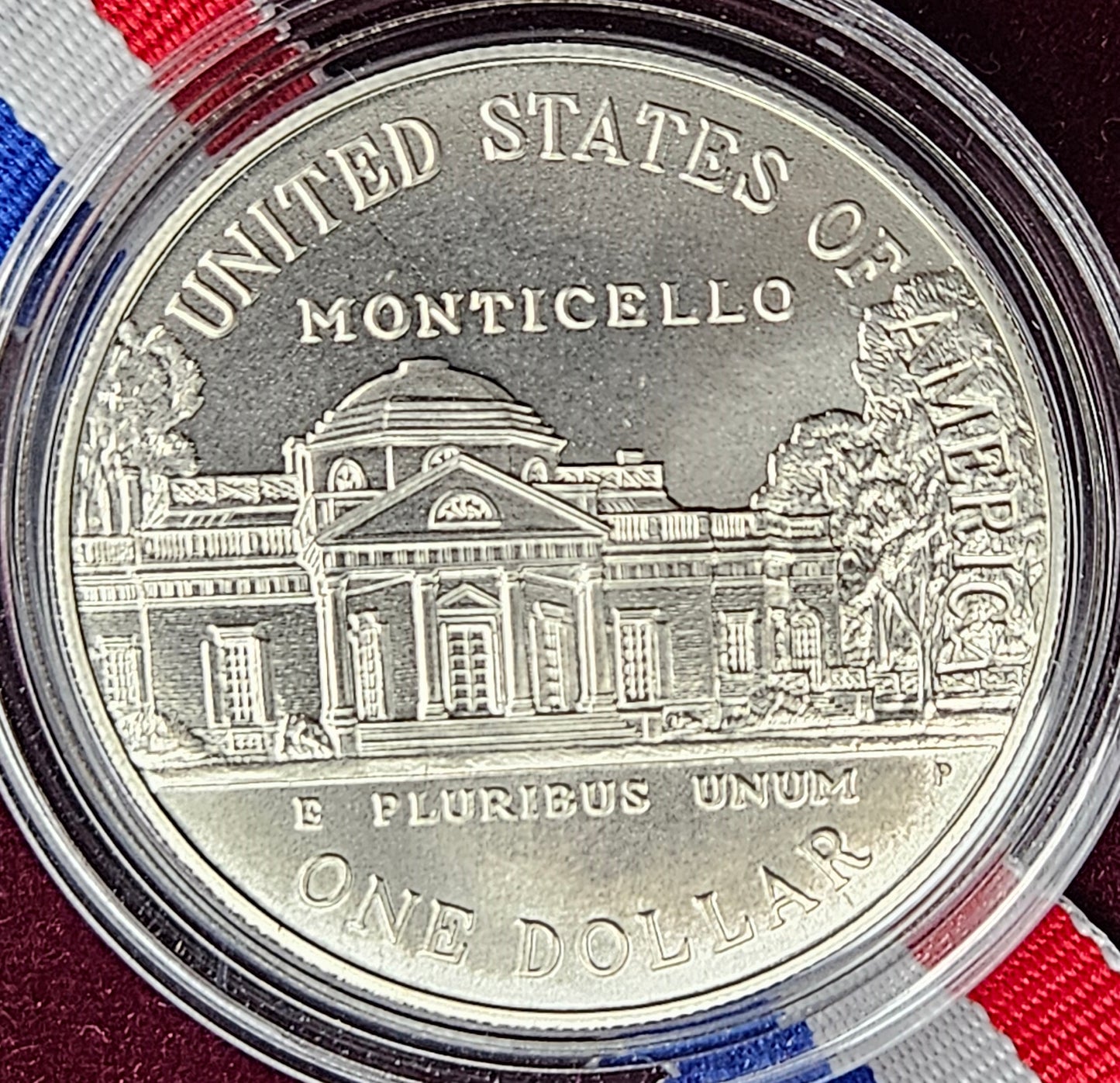 1993-S Thomas Jefferson 250th Anniversary Commemorative Silver Dollar  Proof