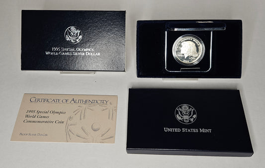 1995-P Special Olympics World Games Commemorative Silver Dollar  Proof