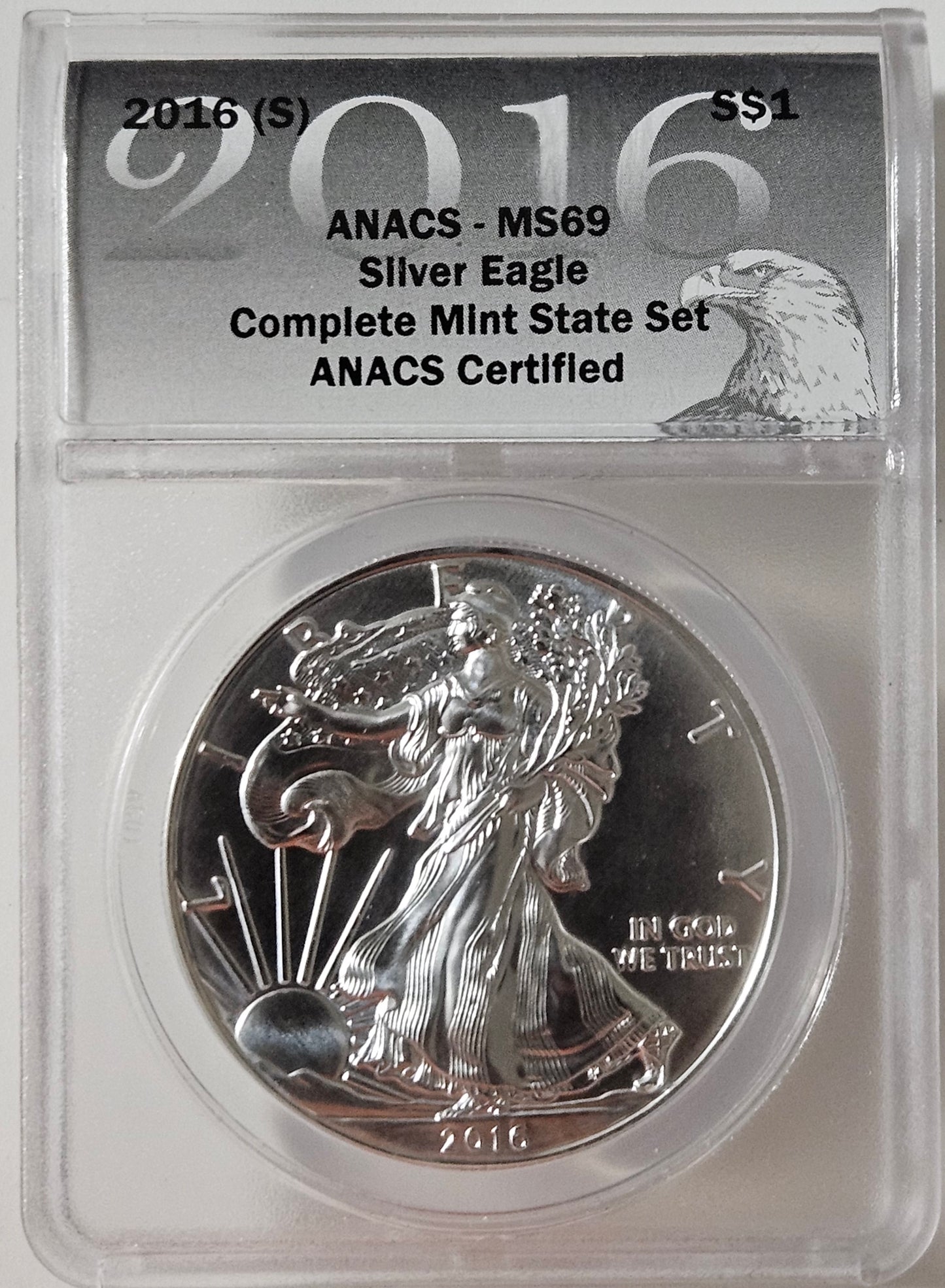 2016-(S) American Silver Eagle  ANACS MS 69