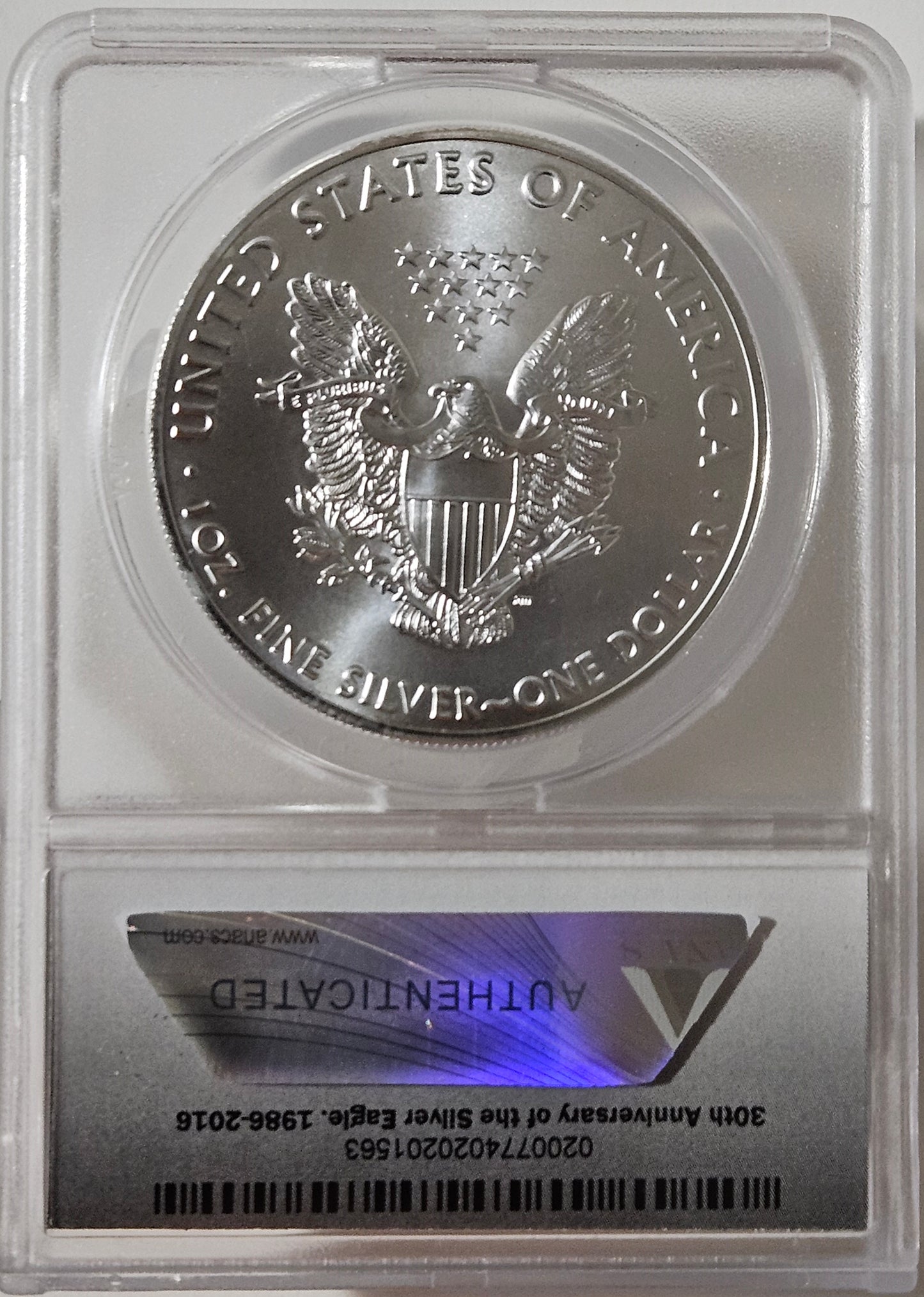 2016-(S) American Silver Eagle  ANACS MS 69