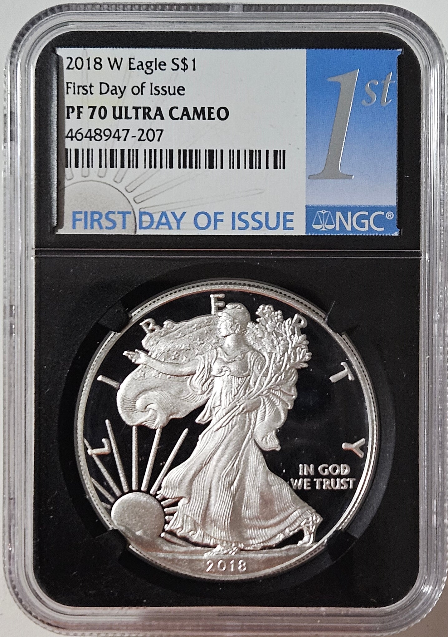 2018-W American Silver Eagle  NGC PF 70 Ultra Cameo First Day of Issue!!!