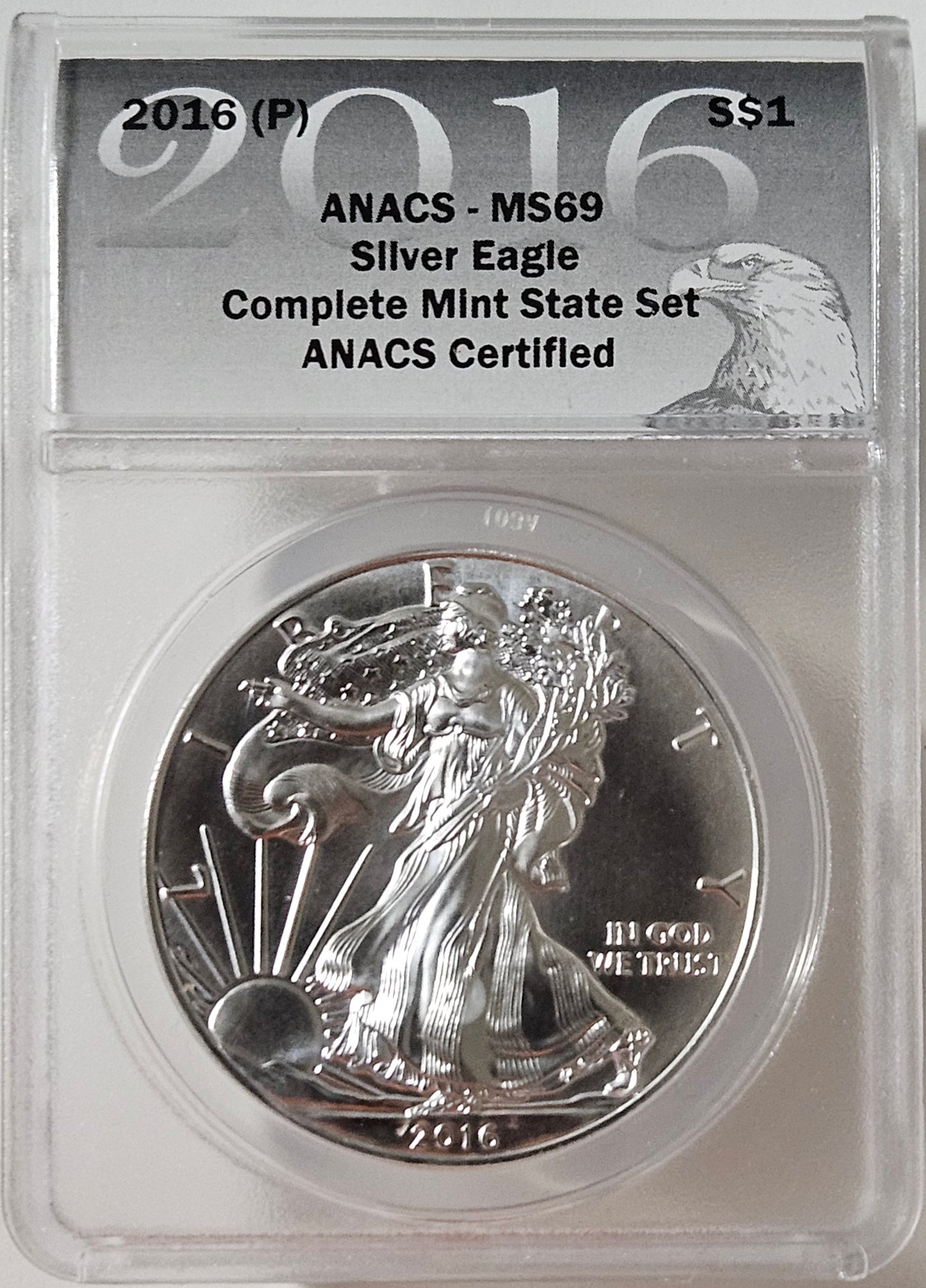 2016-(P) American Silver Eagle  ANACS MS 69 *** RARE KEY DATE COIN!!! ***