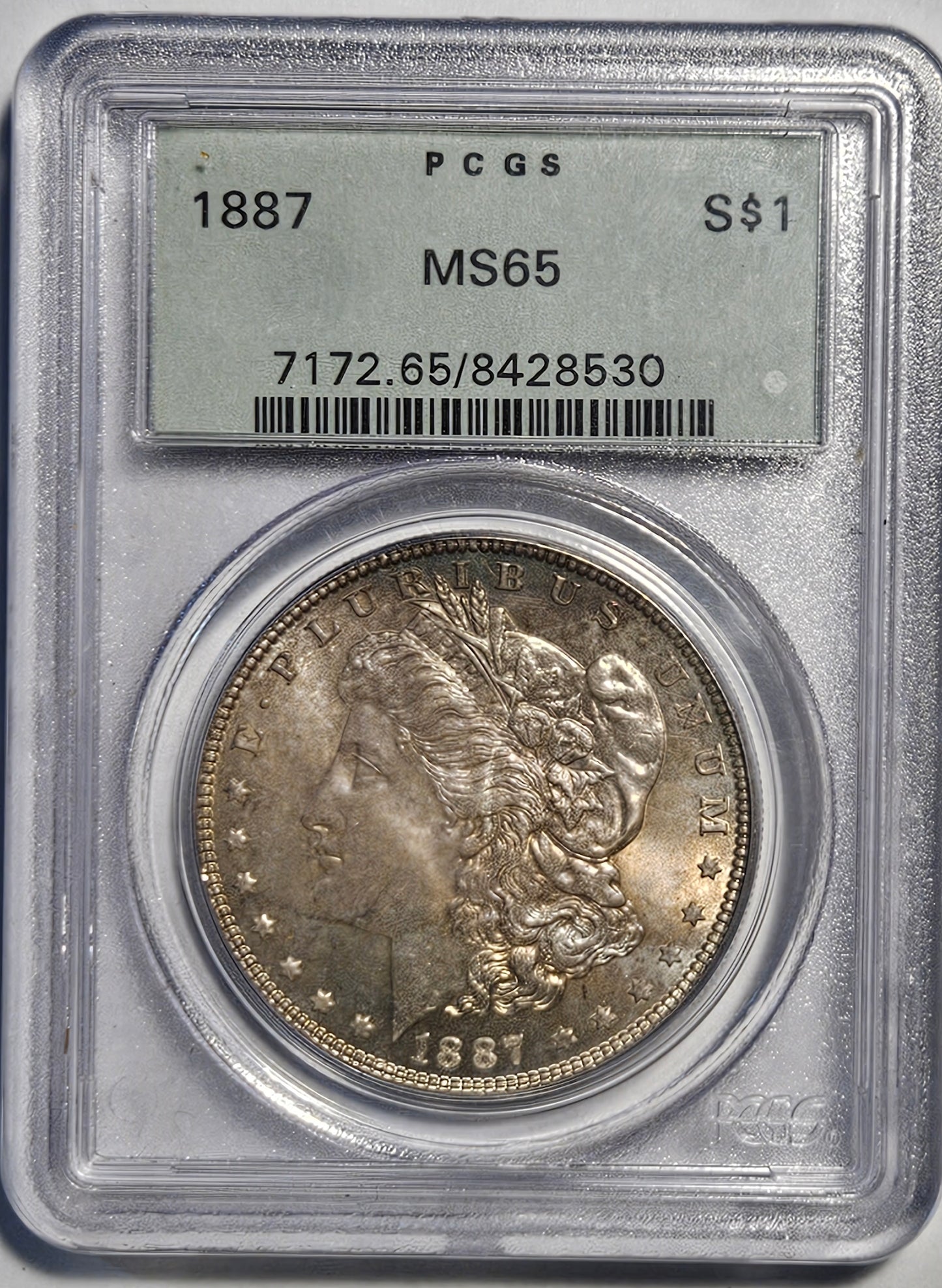 1887-P Morgan Silver Dollar PCGS MS65  High Grade in OGH!!!