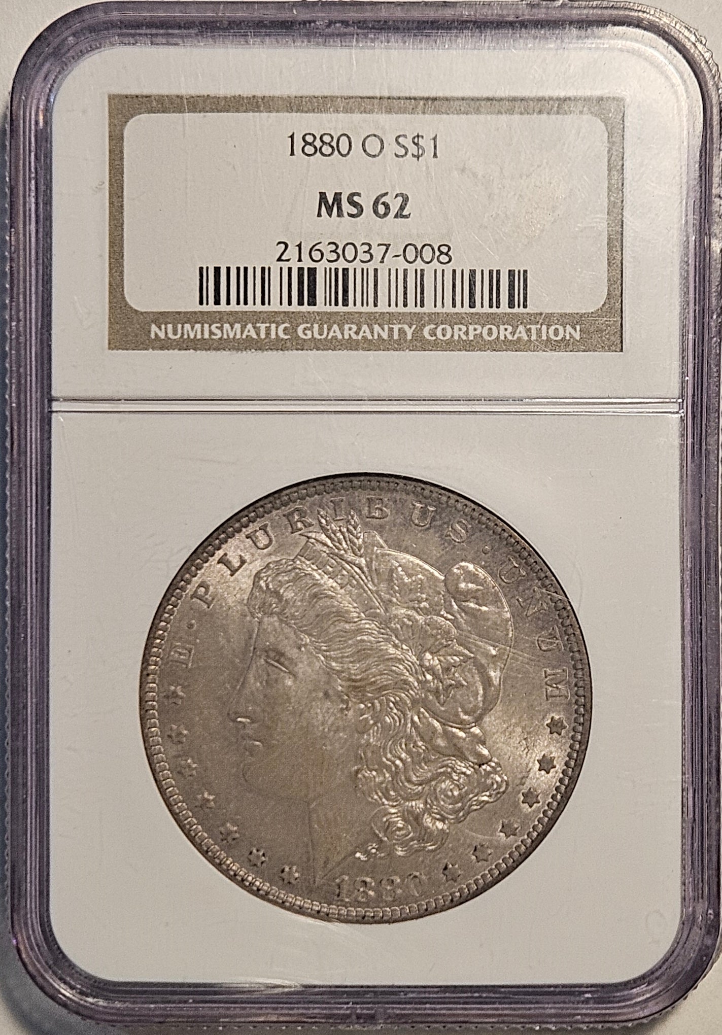 1880-O Morgan Silver Dollar NGC MS62