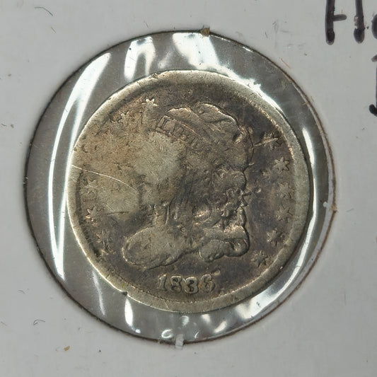 1836-P Capped Bust Half Dime Ungraded Almost Good