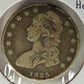1835-P Capped Bust Half Dollar Ungraded Very Fine  Details – Rim Ding – Lettered Edge