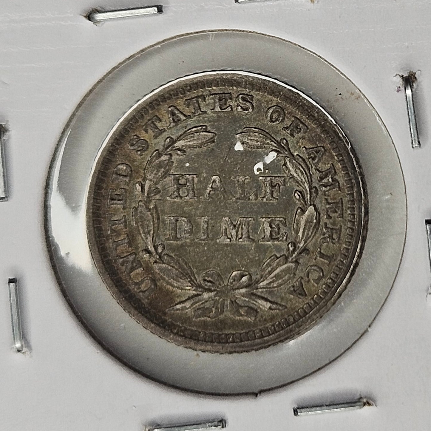 1858-P Seated Liberty Half Dime Ungraded Very Fine  Amazing Detail, Color and Eye Appeal!!