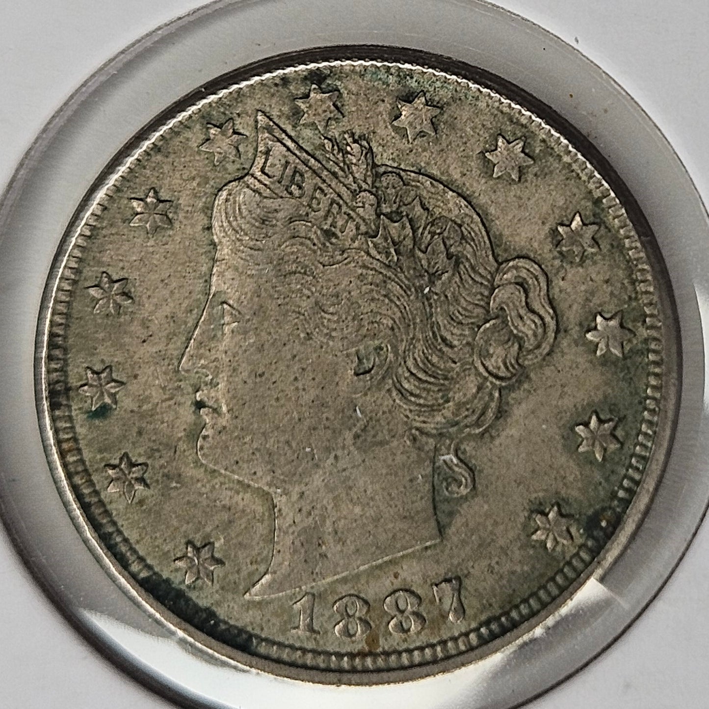 1887-P V Nickel Ungraded Very Fine  Nice Details on this Coin!!