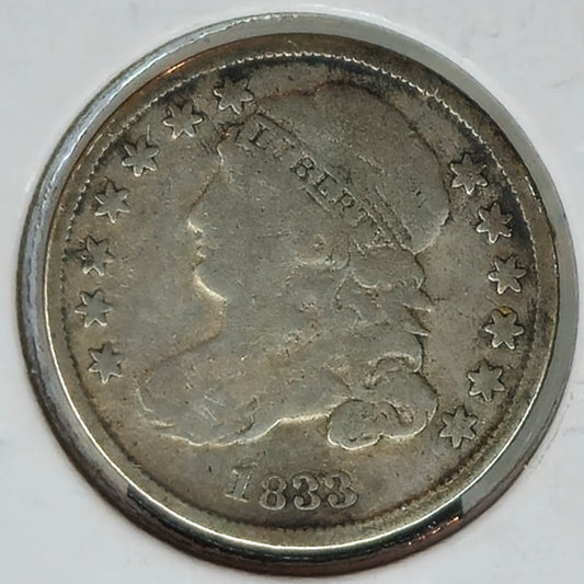 1833-P Capped Bust Dime Ungraded Good