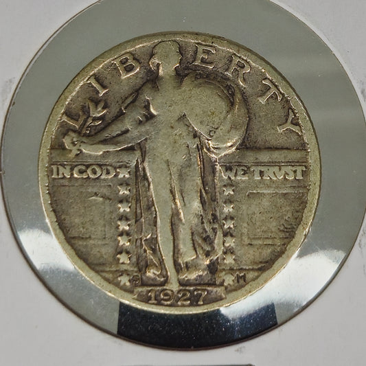 1927-S Standing Liberty Quarter Ungraded Fine  Low Mintage Key Date!!