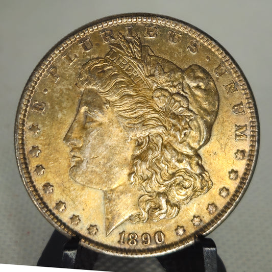 1890-P Morgan Dollar Ungraded Mint State  Great Toning!!