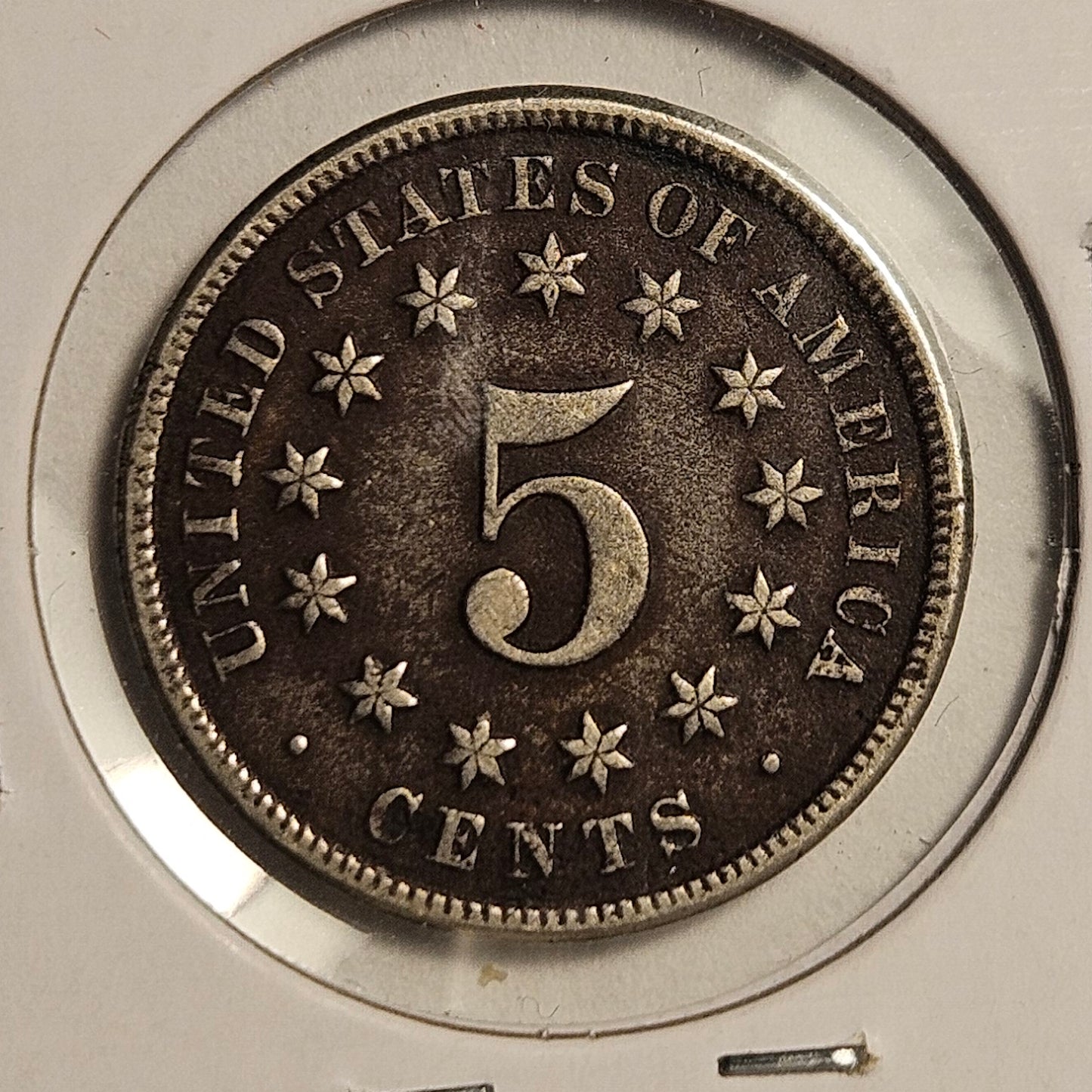 1871-P Shield Nickel Ungraded Very Fine
