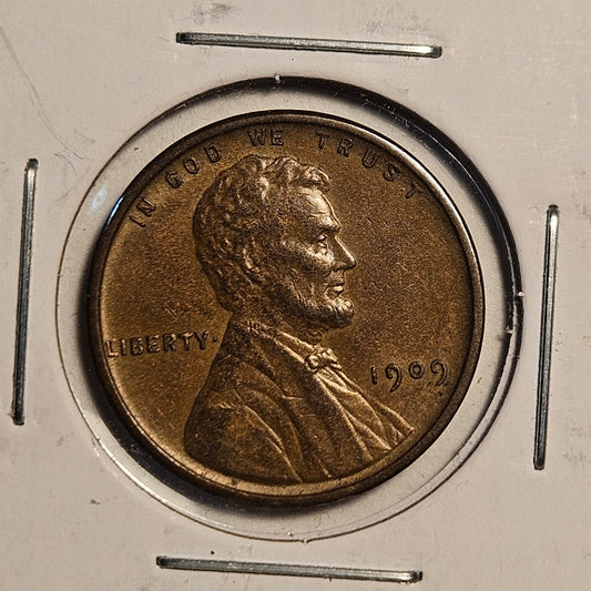 1909-VDB Lincoln Wheat Cent Ungraded Extra Fine