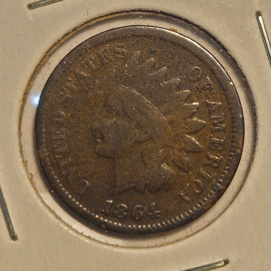 1864-P Indian Head Cent Ungraded Good