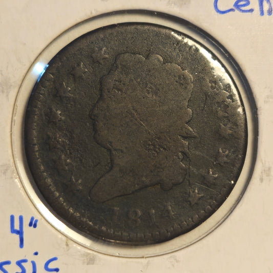 1814-P Classic Head Large Cent Ungraded Fine