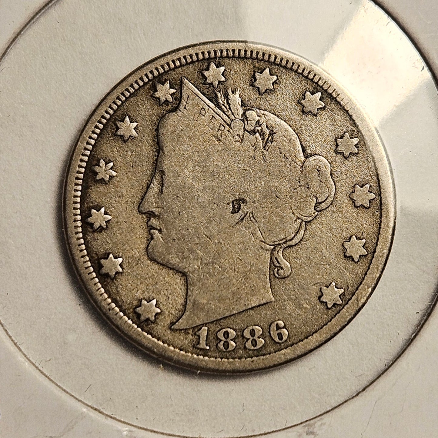 1886-P Liberty V Nickel Ungraded Very Good  Key Date!!