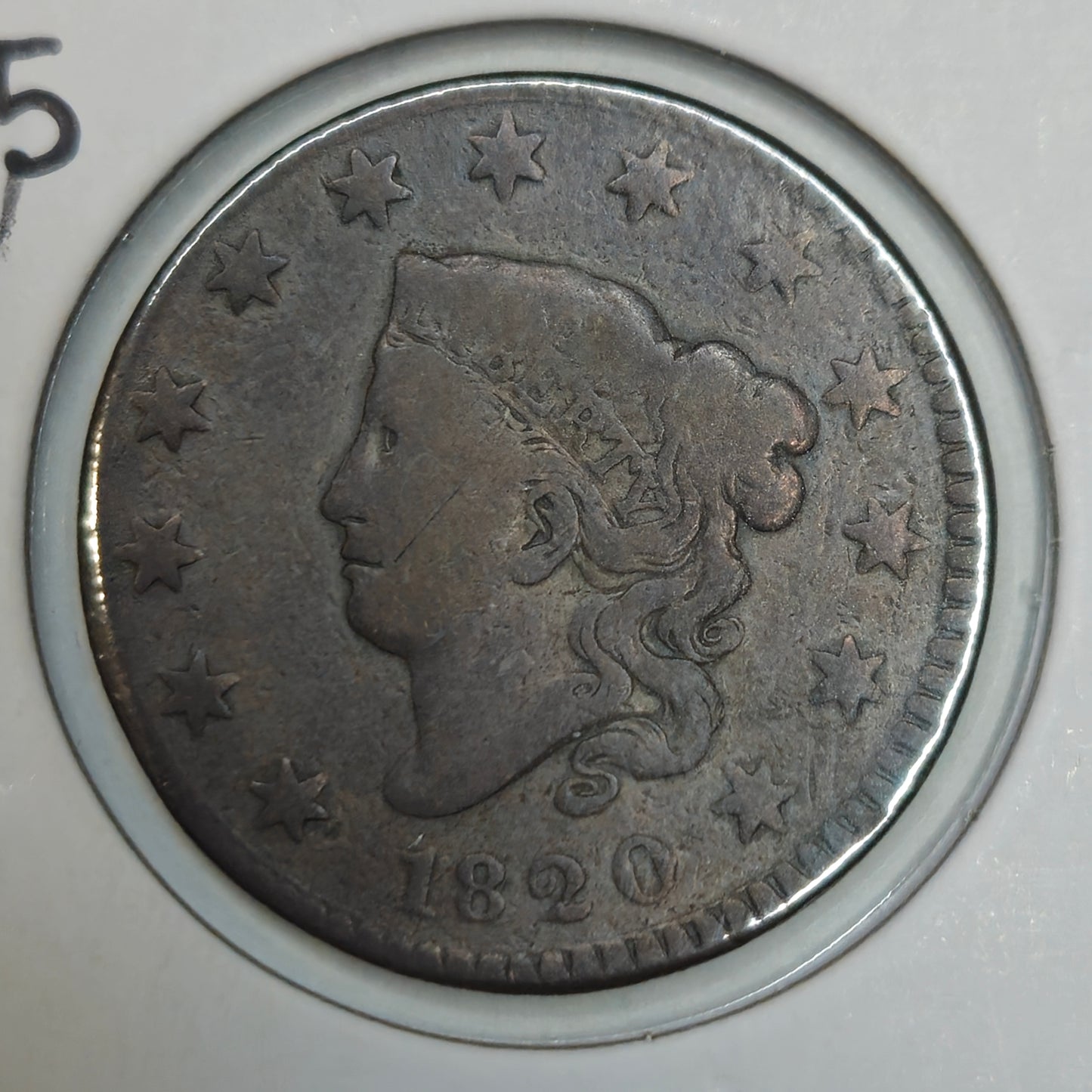 1820-P Matron Head Large Cent Ungraded Very Good