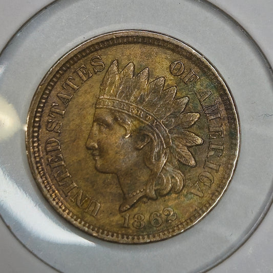 1862-P Indian Head Cent Ungraded Extra Fine