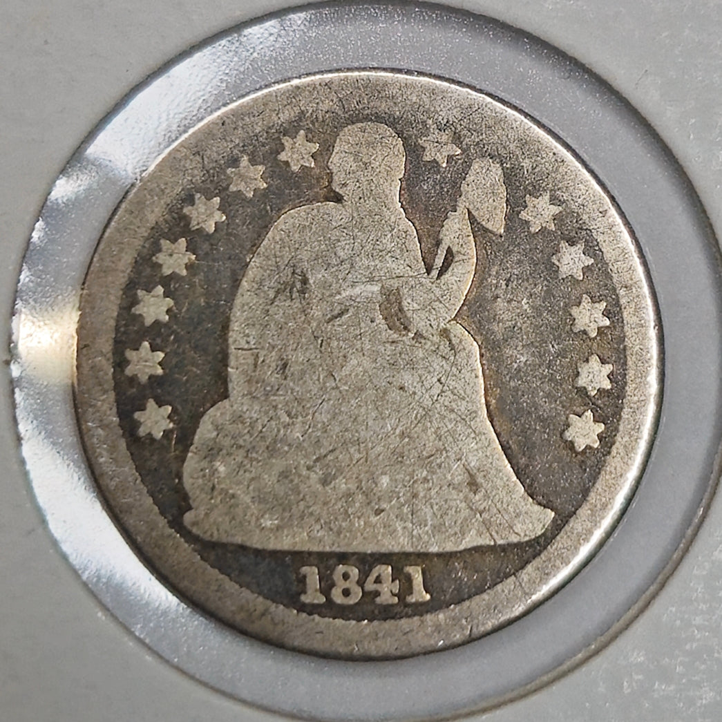 1841-P Seated Liberty Dime Ungraded Good