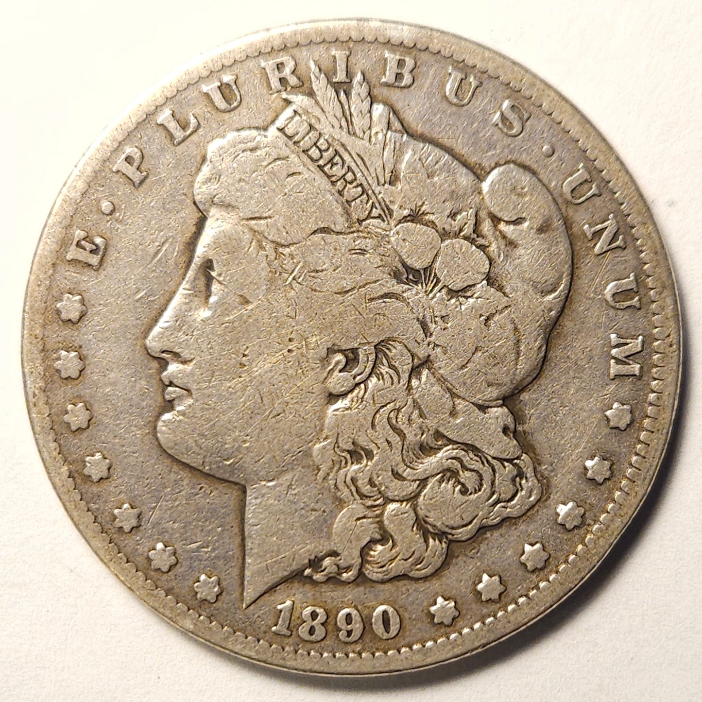 1890-CC Morgan Silver Dollar Ungraded Good  Carson City Mint!!