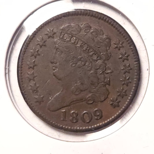 1809-P Classic Head Half Cent Ungraded Very Fine