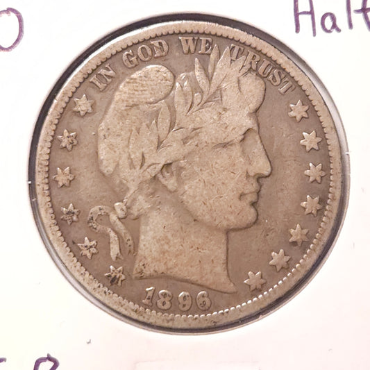 1896-O Barber Half Dollar Ungraded Very Good  Better Date Coin!!