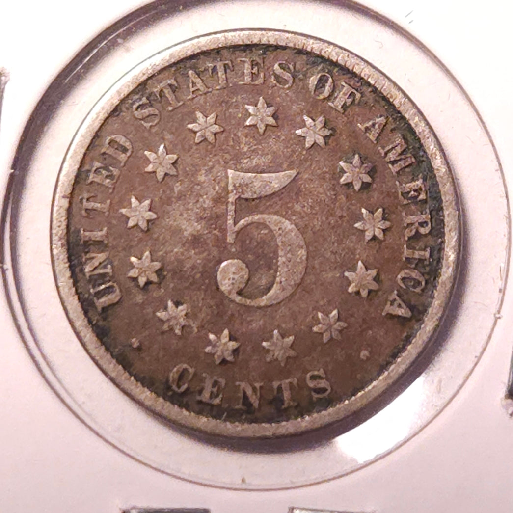 1882-P Shield Nickel Ungraded Fine