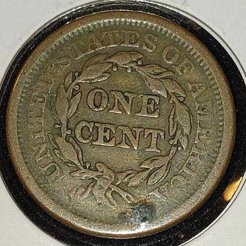 1851-P Braided Hair Large Cent Ungraded Very Fine