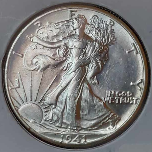 1941-P Walking Liberty Half Dollar Ungraded AU