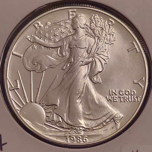 1986 American Silver Eagle Silver Dollar BU  First Year!