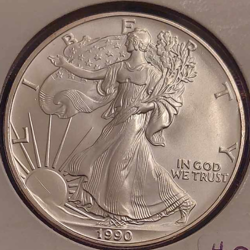 1990 American Silver Eagle Silver Dollar BU