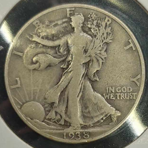 1938-D Walking Liberty Half Dollar Ungraded Very Good
