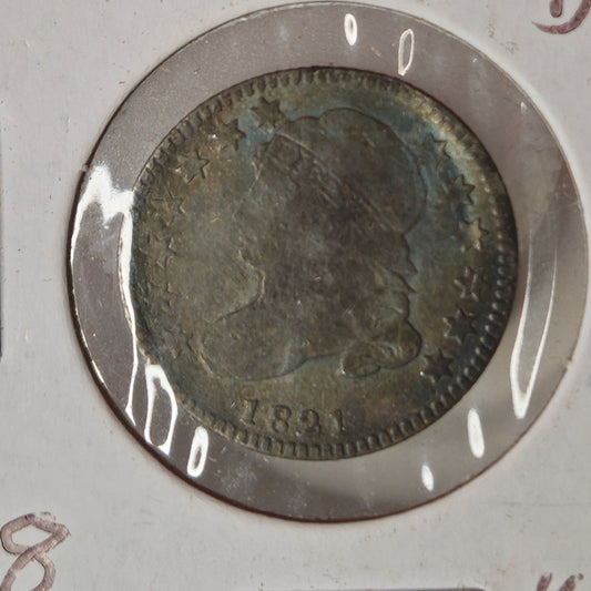 1821-P Capped Bust Dime Ungraded Very Good  Obverse Scratch