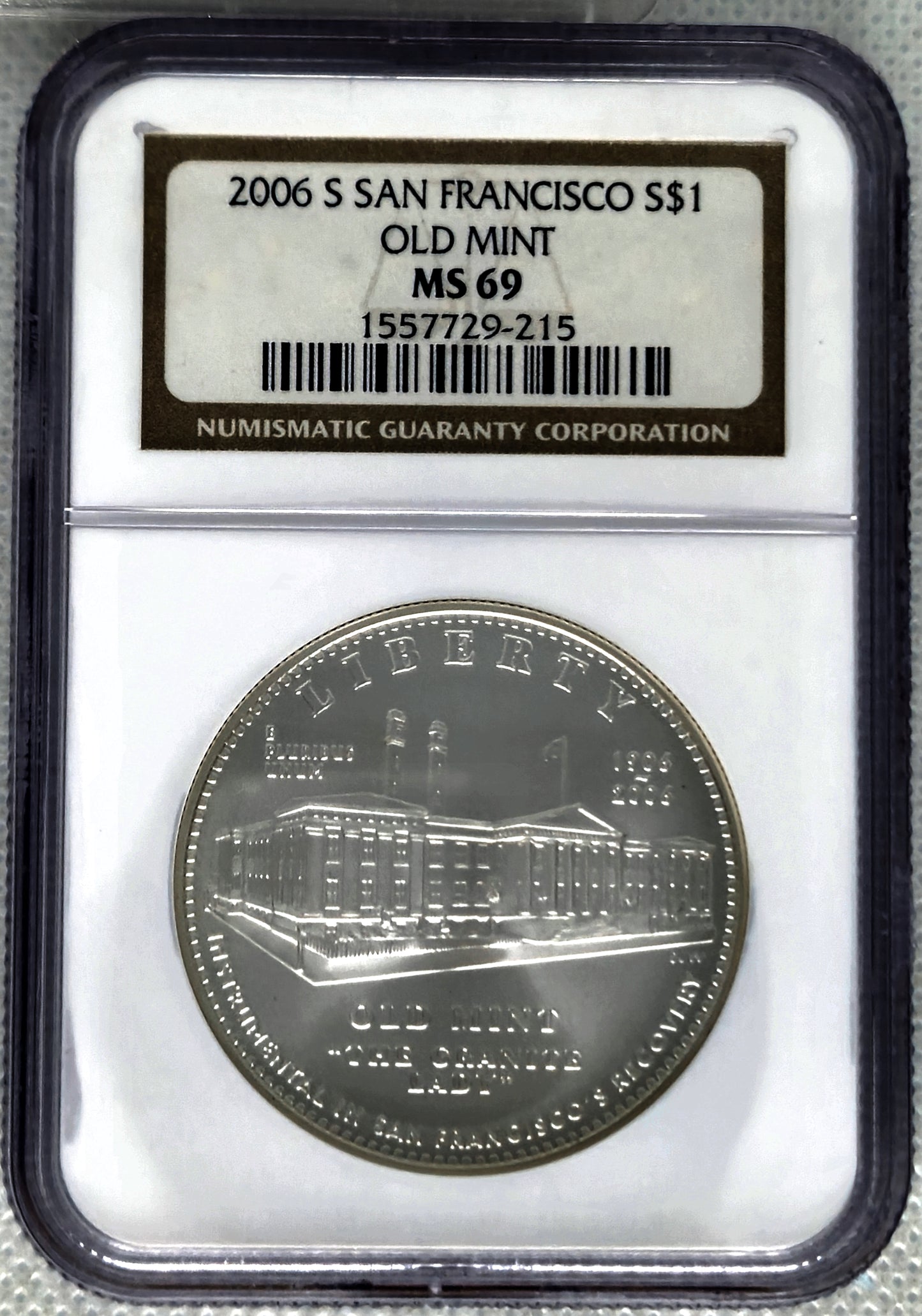 2006-S San Francisco Old Mint NGC MS 69 Commemorative SILVER DOLLAR