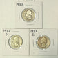 1932 P-D-S Washington Quarters 3 Coin Key Date Set!! Great Affordable Options for your collection!!