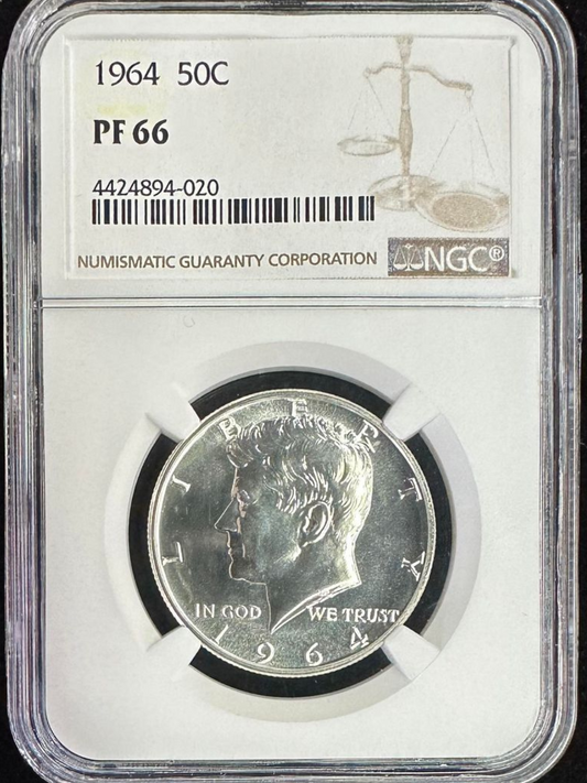 1964-P Kennedy Half Dollar NGC PF 66