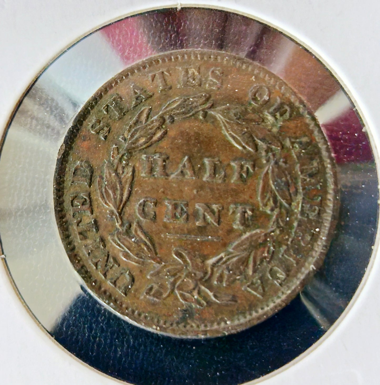 1834 Classic Head Half Cent AU-50