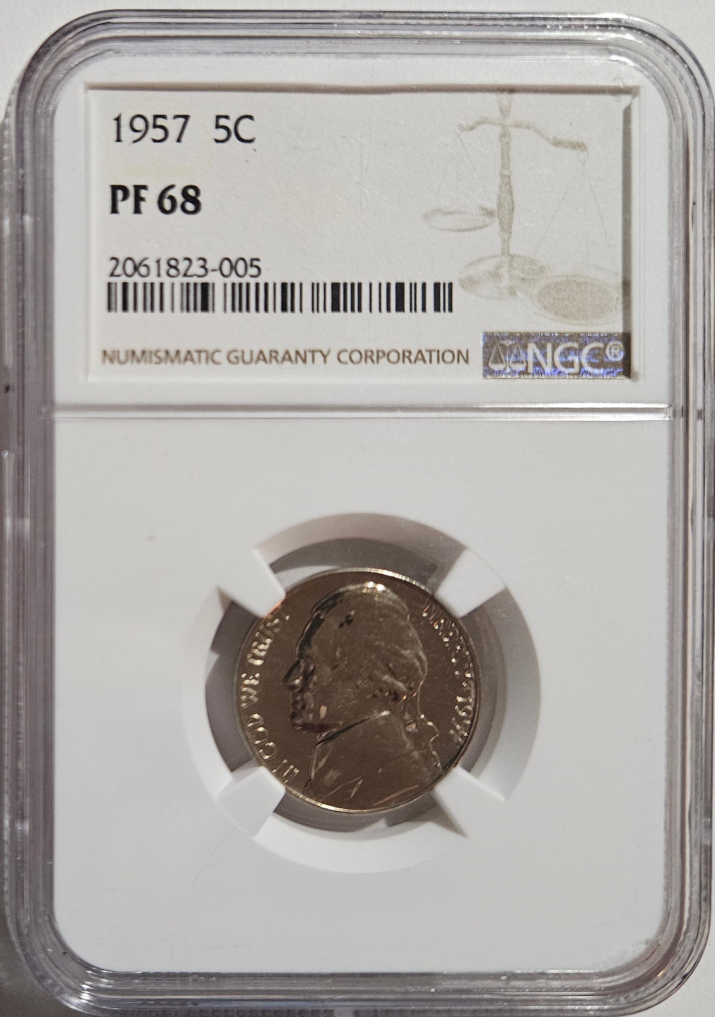 1957-P Jefferson Nickel NGC PF68  Stunning Proof Coin!!!
